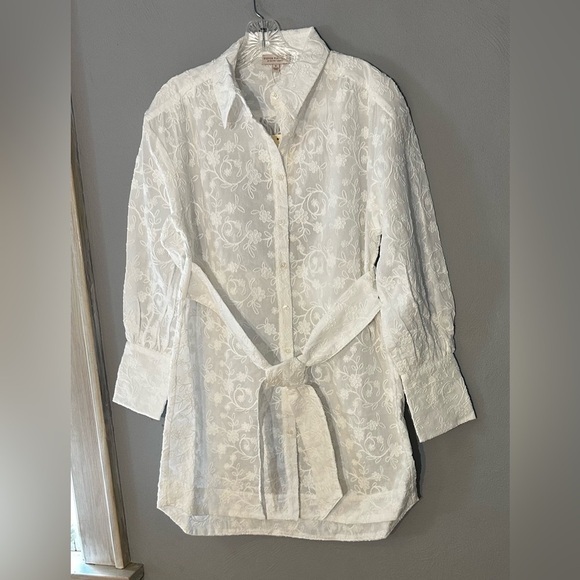 Secret Mission Skype Embroidered Belted Shirt Dress Mini Size Small NWT - Picture 4 of 7